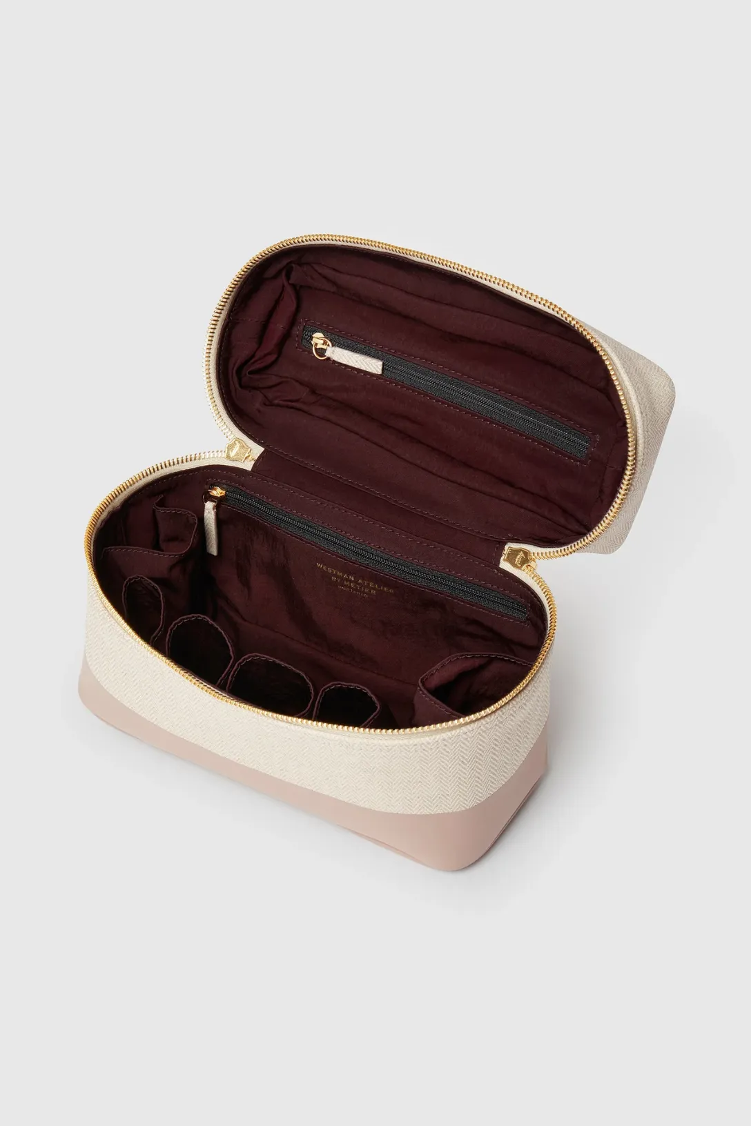 The Train Case | Herringbone & Mauve
