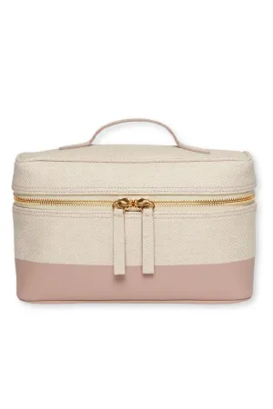 The Train Case | Herringbone & Mauve