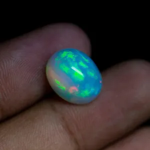 Top Quality AAA Grade Natural Welo Ethiopian Fire Opal Smooth Oval Cabochon 5.58ct 14x11x8mm