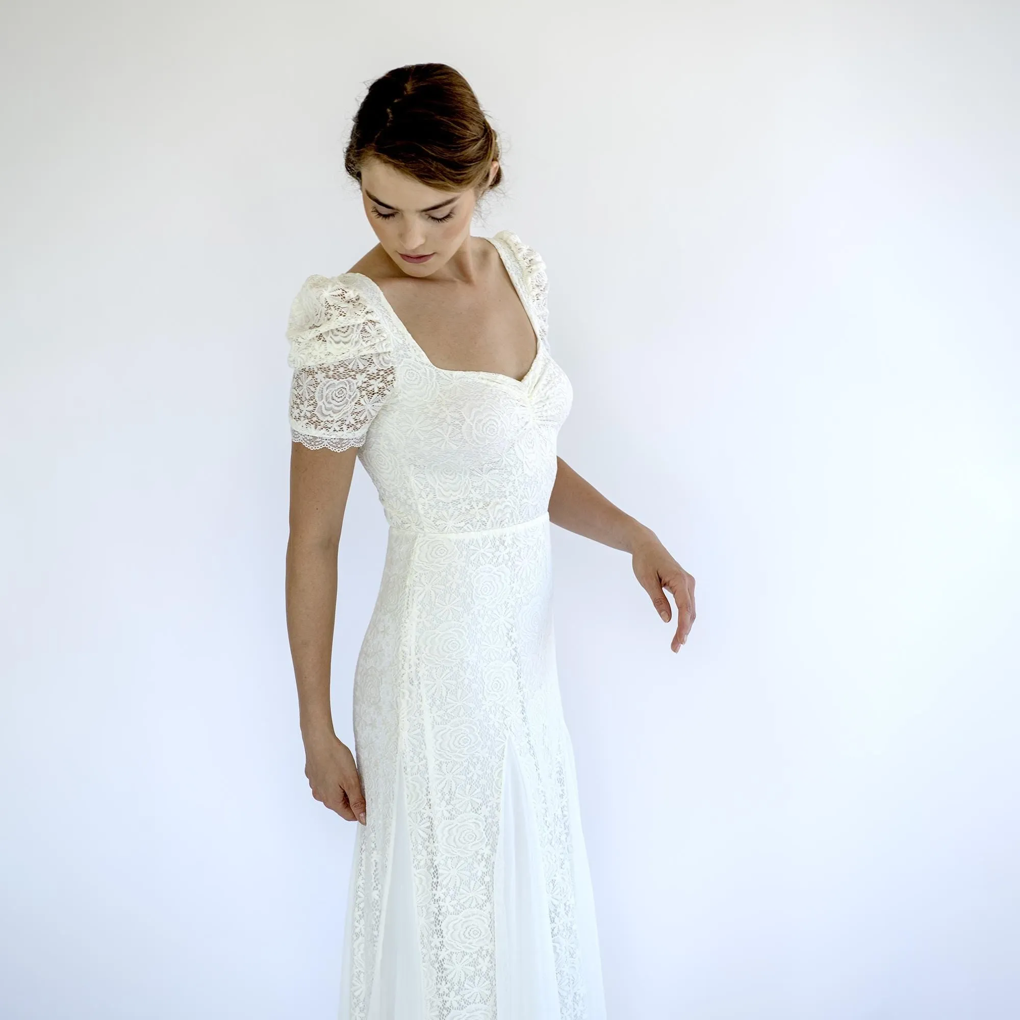 Train Vintage Wedding Dress #1495