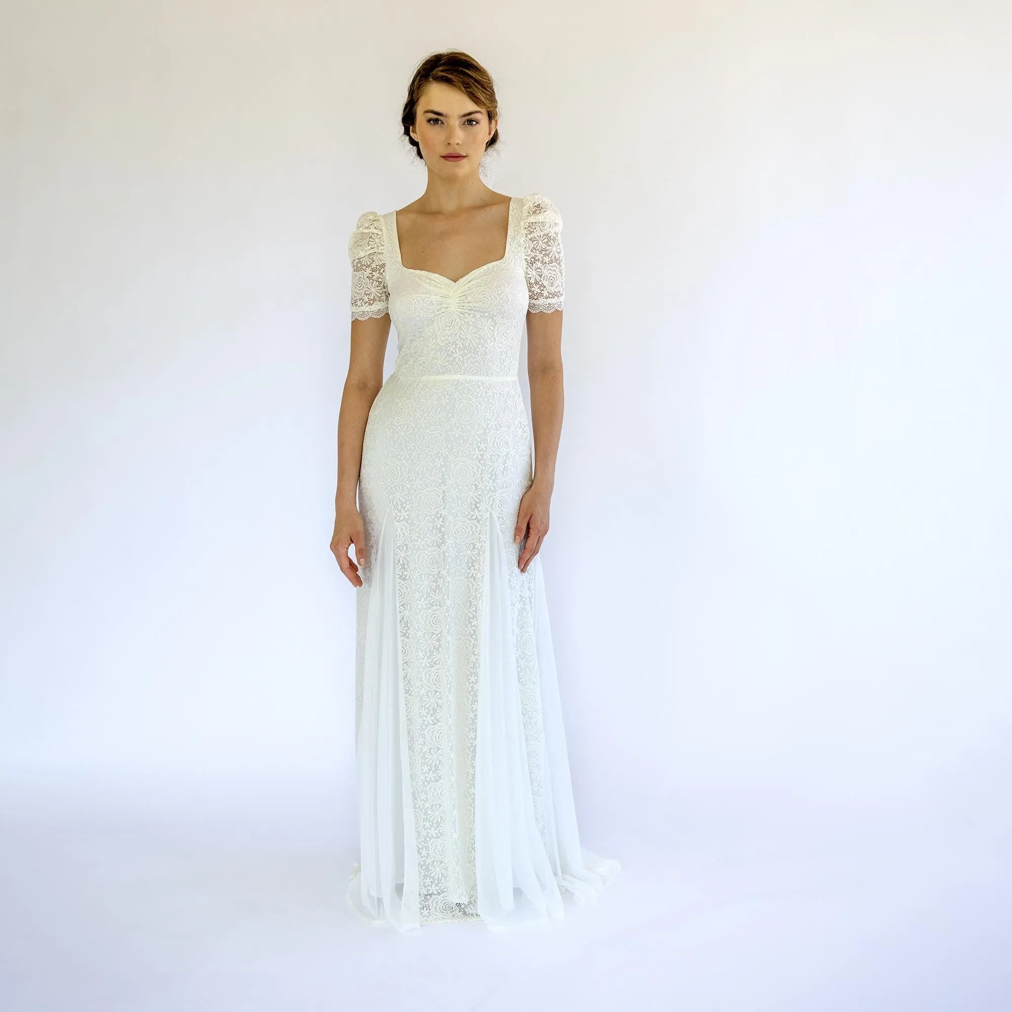 Train Vintage Wedding Dress #1495