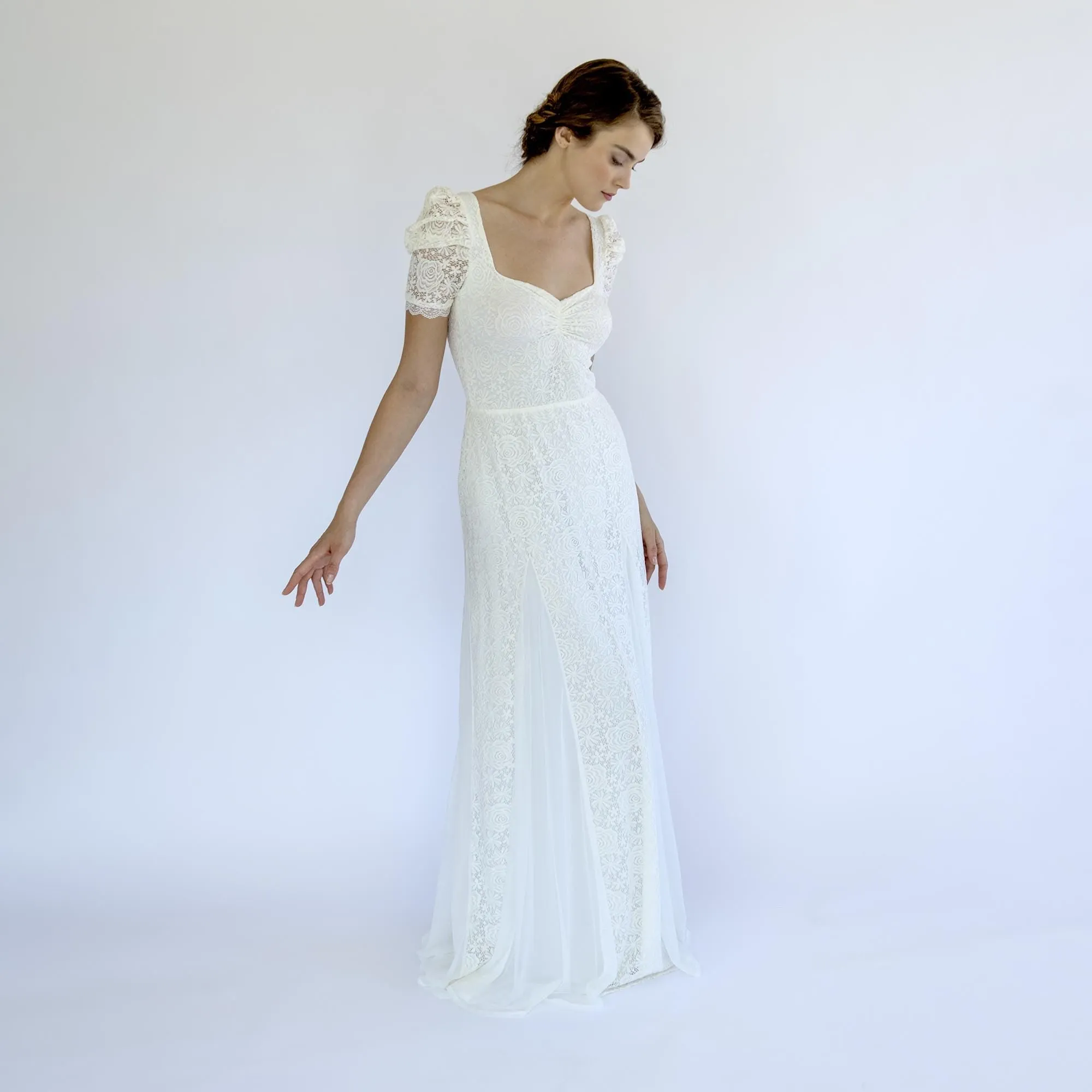 Train Vintage Wedding Dress #1495