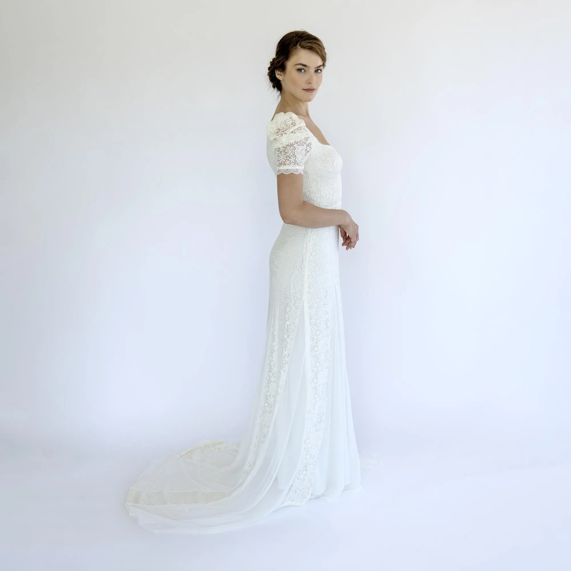 Train Vintage Wedding Dress #1495