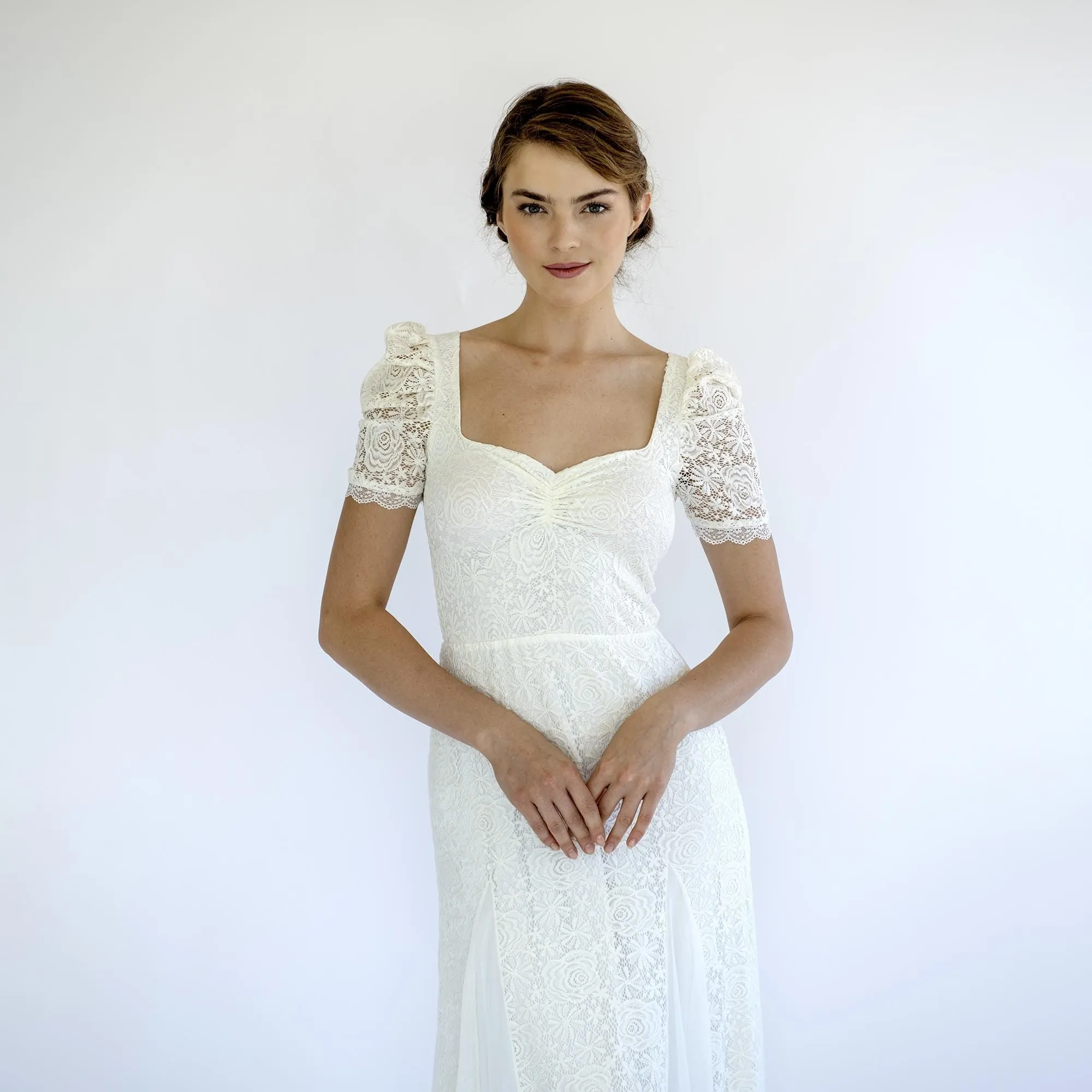 Train Vintage Wedding Dress #1495