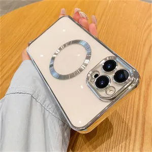 Transparent Electroplated iPhone Case W/ Lens Protector