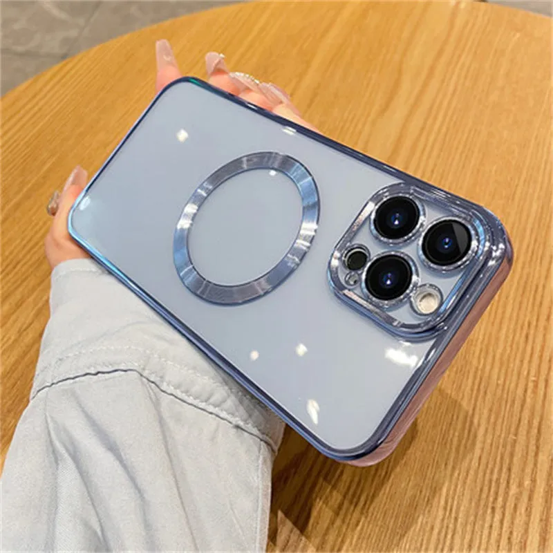 Transparent Electroplated iPhone Case W/ Lens Protector