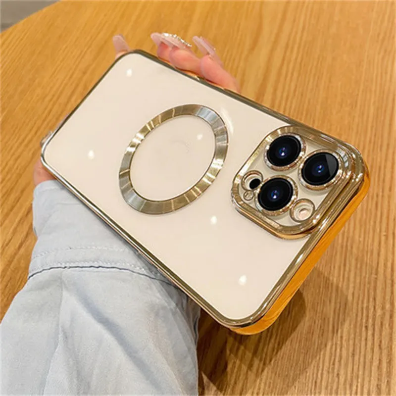 Transparent Electroplated iPhone Case W/ Lens Protector