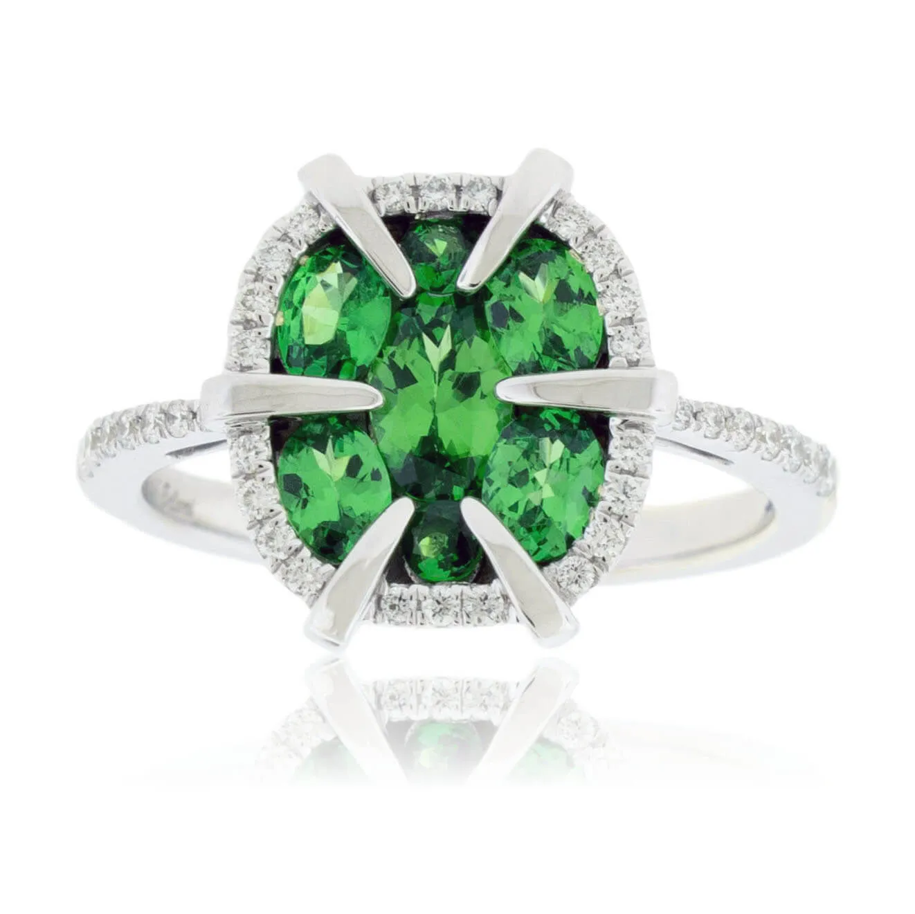 Tsavorite Garnet & Diamond Ring