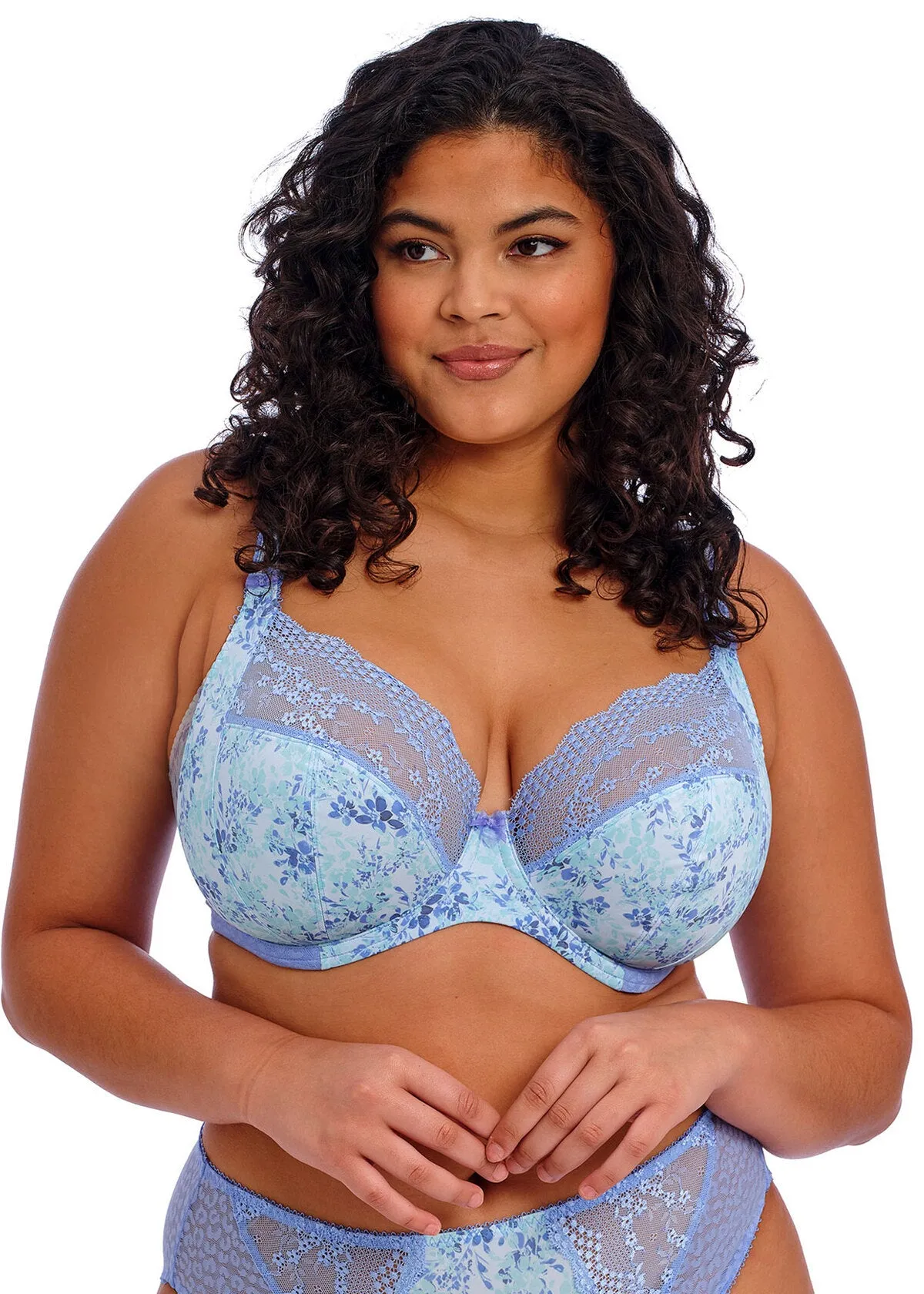 Underwired Plunge Bra In Cornflower - Elomi