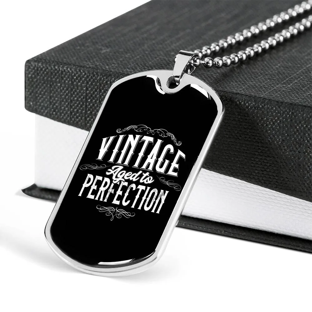 Vintage Aged to Perfection-Tag Necklace