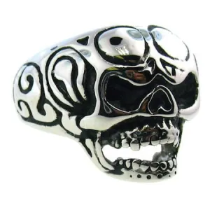 'Vintage Biker' Skull Ring (041)