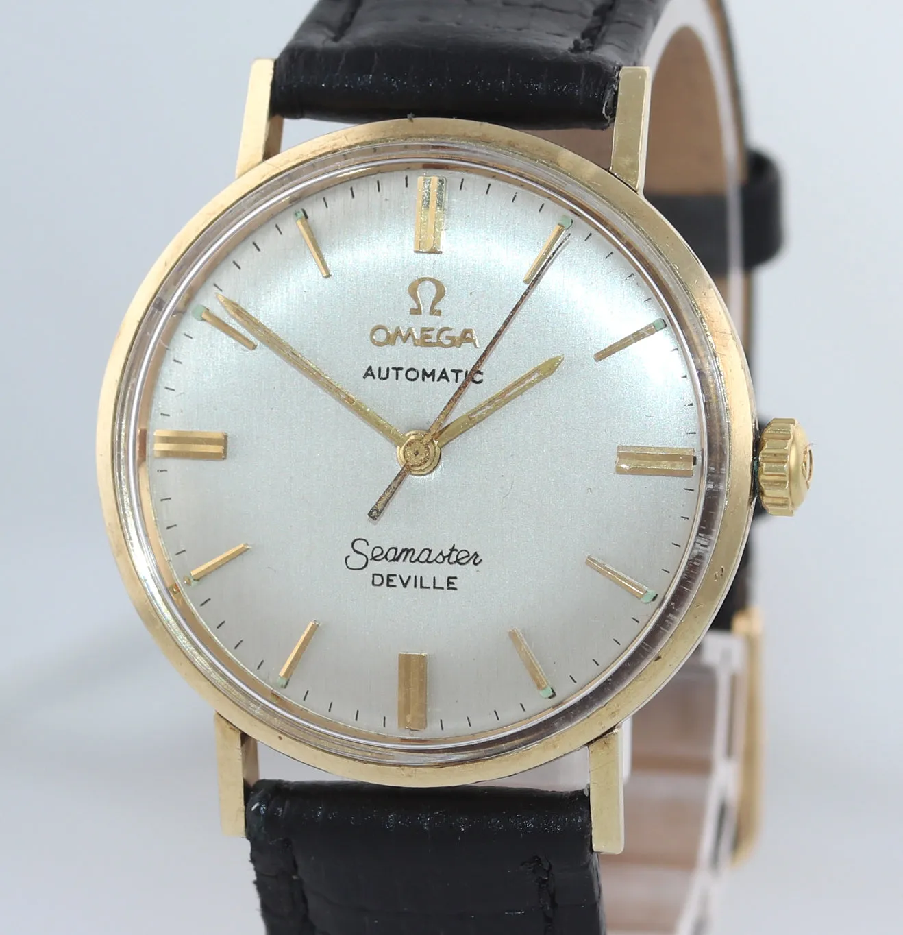 Vintage Omega Seamaster DeVille Solid 14k Yellow Gold Automatic 34mm Watch