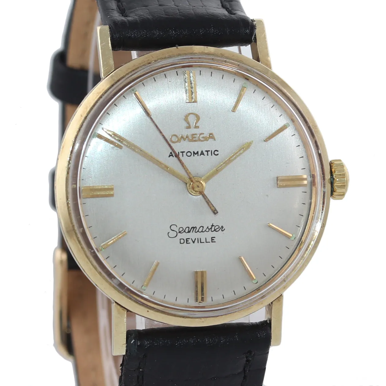 Vintage Omega Seamaster DeVille Solid 14k Yellow Gold Automatic 34mm Watch