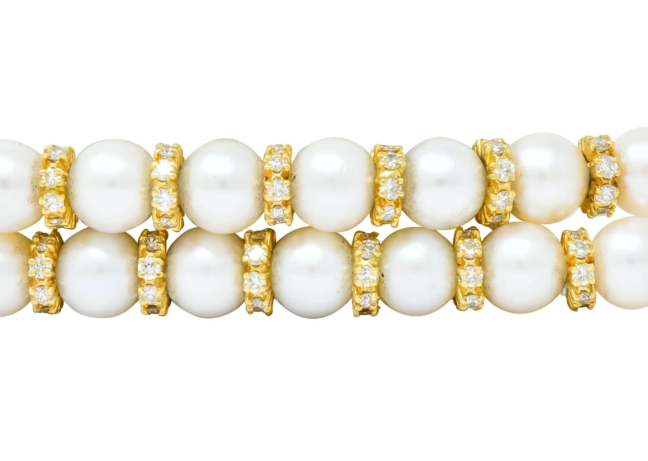 Vintage Sapphire Emerald Diamond Pearl 18 Karat Gold Heart Bracelet