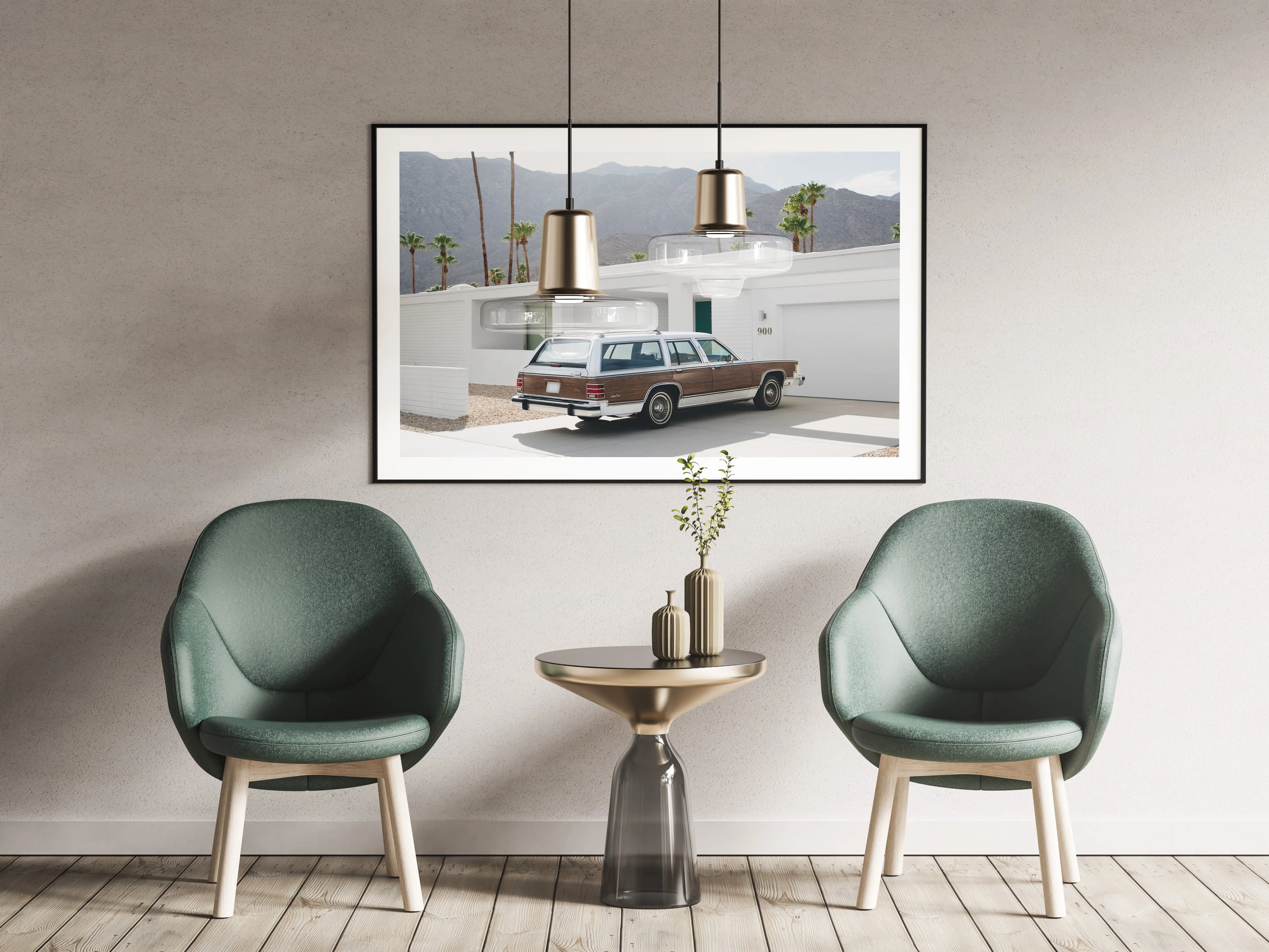 Vintage Station Wagon in Palm Springs Print