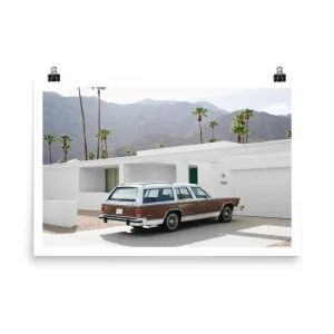 Vintage Station Wagon in Palm Springs Print