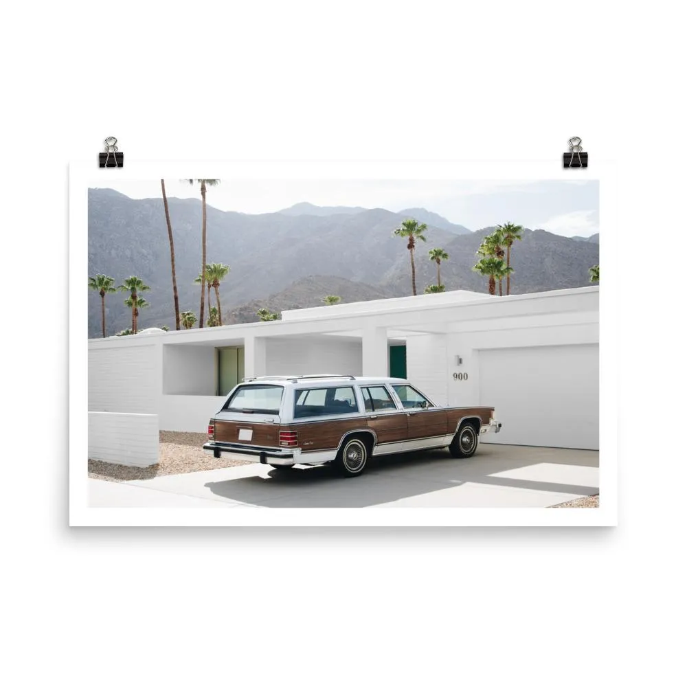 Vintage Station Wagon in Palm Springs Print