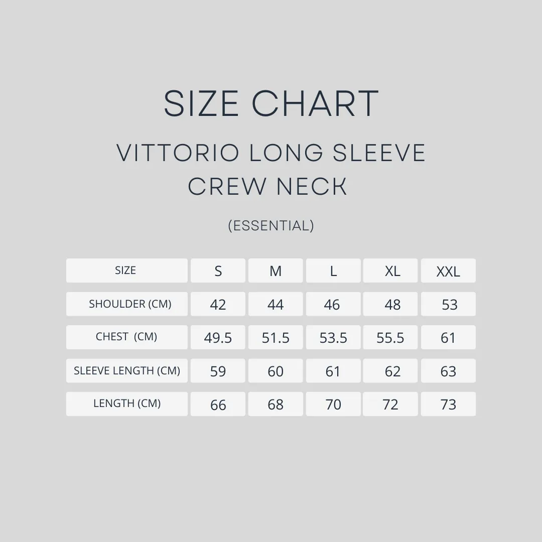 Vittorio Long Sleeve Crew Neck - Navy Blue