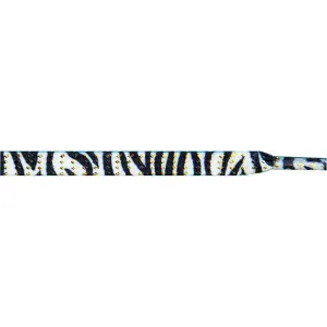 Wholesale Glitter Flat 3/8" - Zebra (12 Pair Pack) Shoelaces