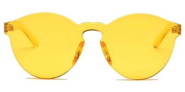 Women Round Transparent Colored Fashion Sunglasses