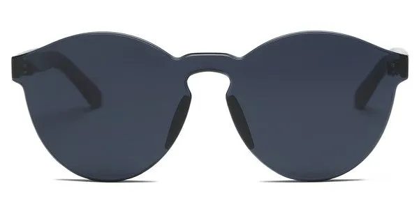 Women Round Transparent Colored Fashion Sunglasses