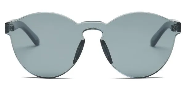 Women Round Transparent Colored Fashion Sunglasses
