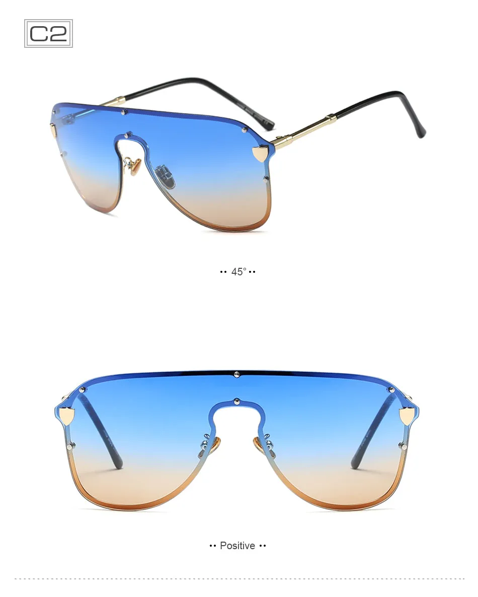 Women's Big Summer Fashion Sunglasses - Black Gray,Blue Tea, Silver Mirror,Tea Frame,Yellow Frame,Pink Frame