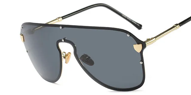 Women's Big Summer Fashion Sunglasses - Black Gray,Blue Tea, Silver Mirror,Tea Frame,Yellow Frame,Pink Frame