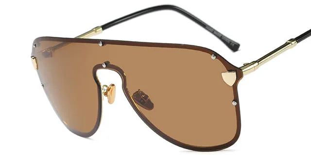 Women's Big Summer Fashion Sunglasses - Black Gray,Blue Tea, Silver Mirror,Tea Frame,Yellow Frame,Pink Frame