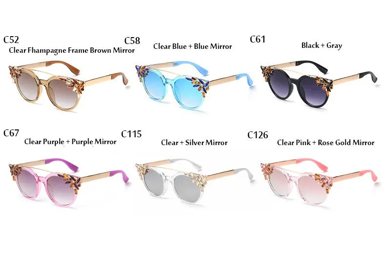 Women's Fashion Summer Sunglasses With Crystal Decoration