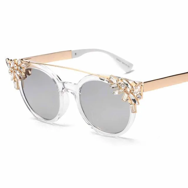 Women's Fashion Summer Sunglasses With Crystal Decoration