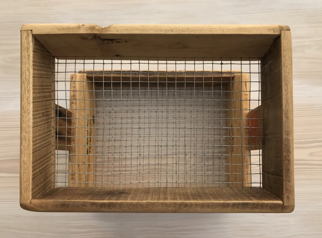 Wooden Two-Tier Storage Basket from Reclaimed Pallets
