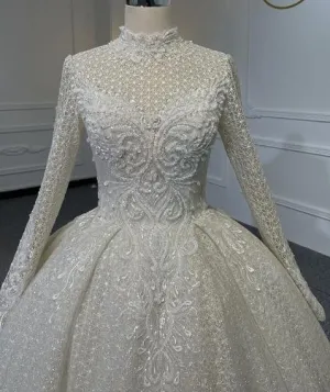 Z050 Vintage Luxury Heavy Beading Ball Gown