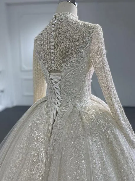 Z050 Vintage Luxury Heavy Beading Ball Gown